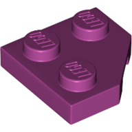Lego deska (destička) roh 2x2, purpurová (6249742)